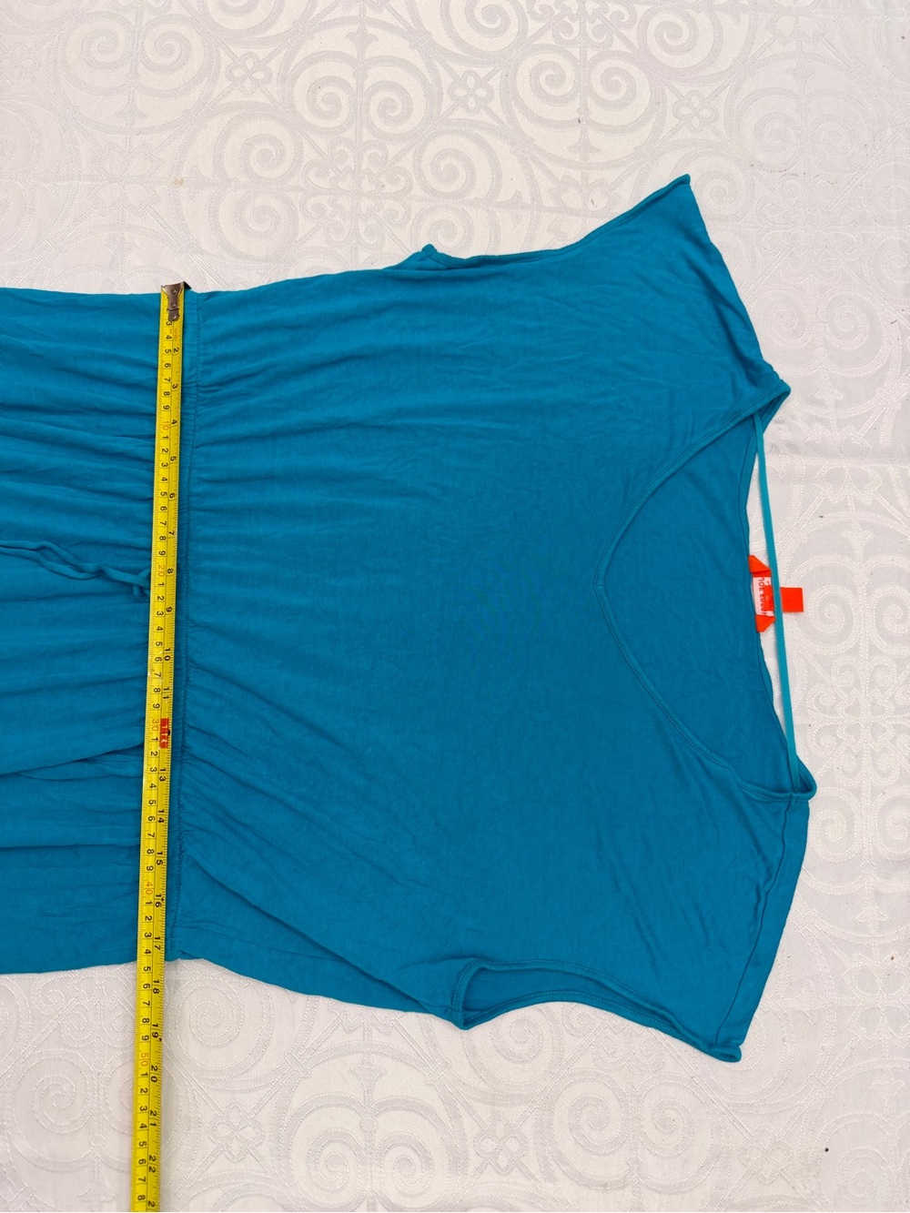 Joe Fresh Teal Drawstring Waist Maxi Dress Slit Leg Woman Lady XL - Picture 8 of 13